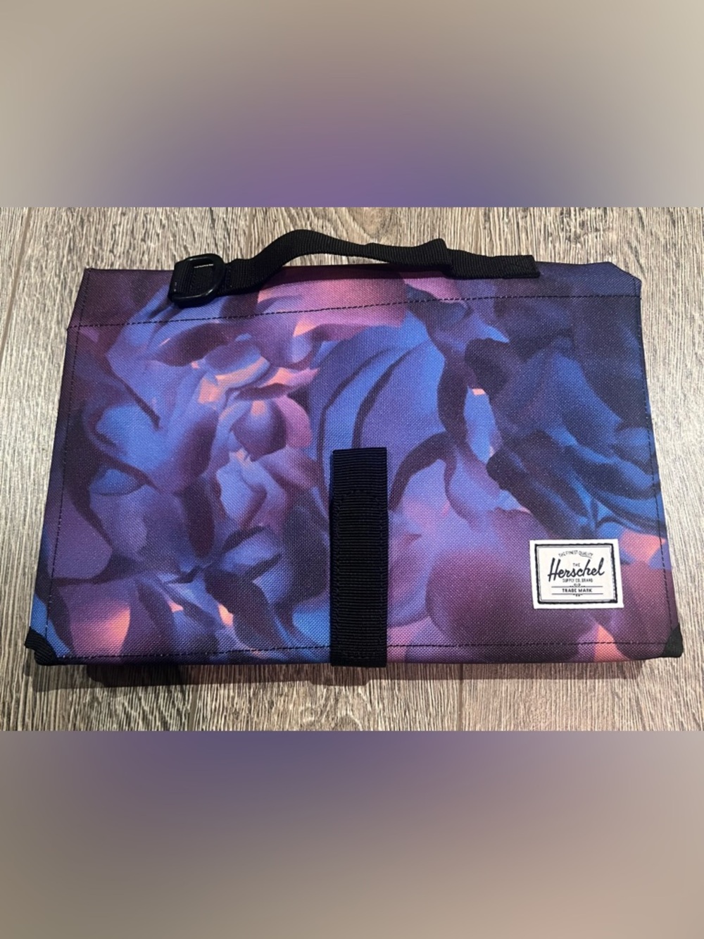 Herschel Supply Company Purple Blue Floral Diaper Pad